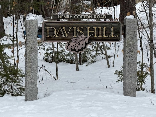 view of community sign