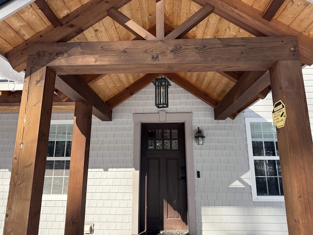 view of doorway to property