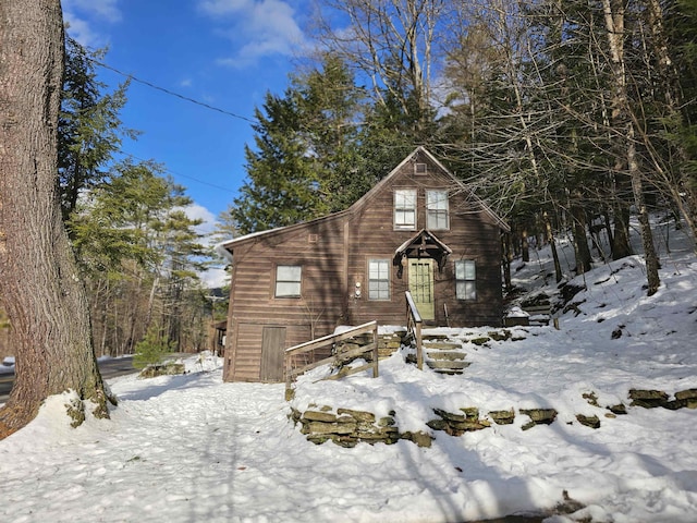 view of log-style house