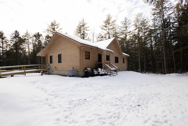 exterior space featuring central AC unit