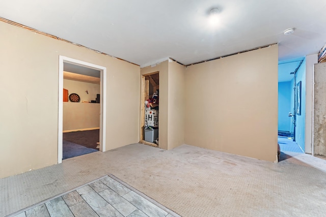 interior space with light hardwood / wood-style floors