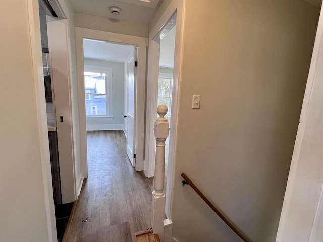 hallway featuring light hardwood / wood-style floors