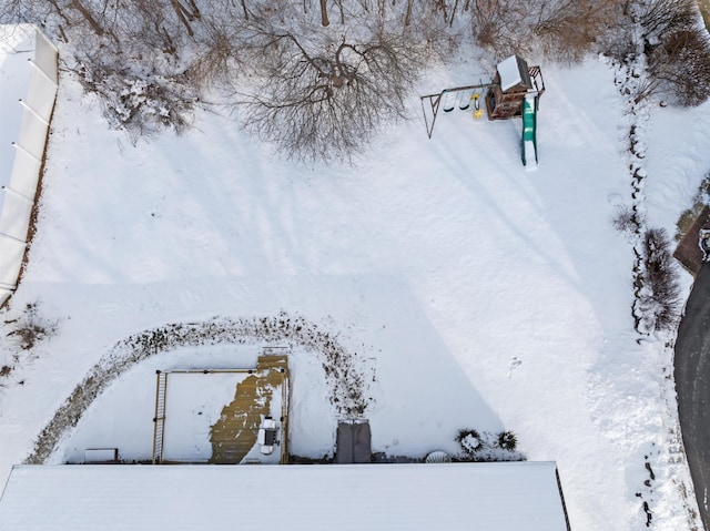 view of snowy aerial view