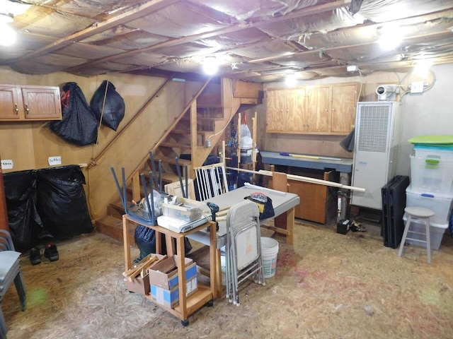 view of basement