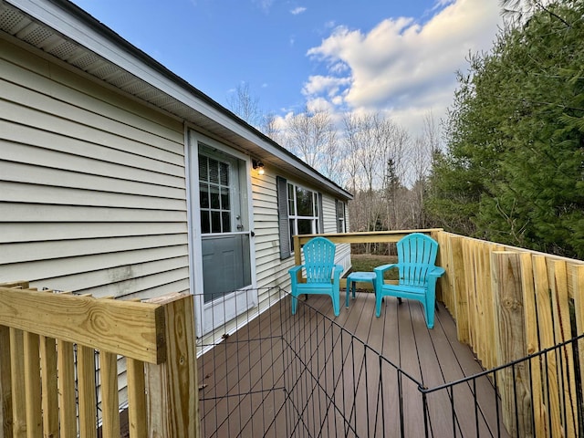 view of wooden terrace