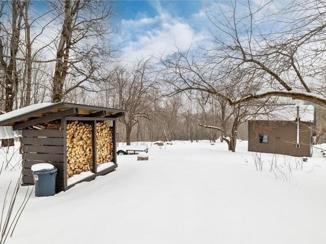 view of snowy yard