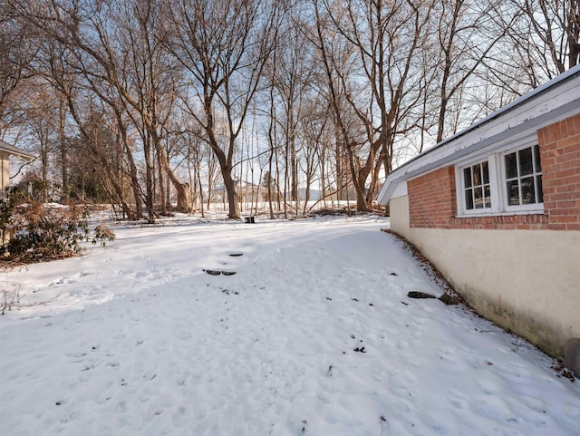 view of snowy yard