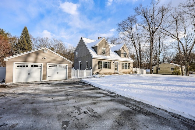 view of new england style home