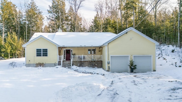 view of front of home with covered porch