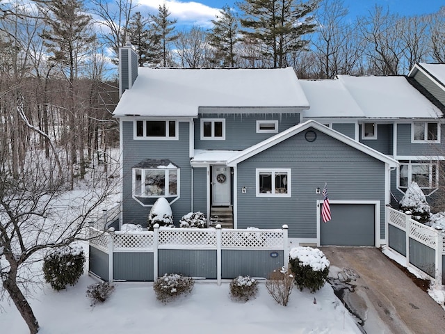 view of front of house featuring a garage