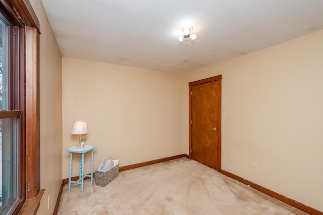 view of carpeted spare room