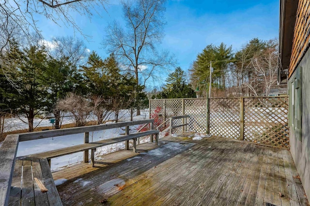 view of wooden deck