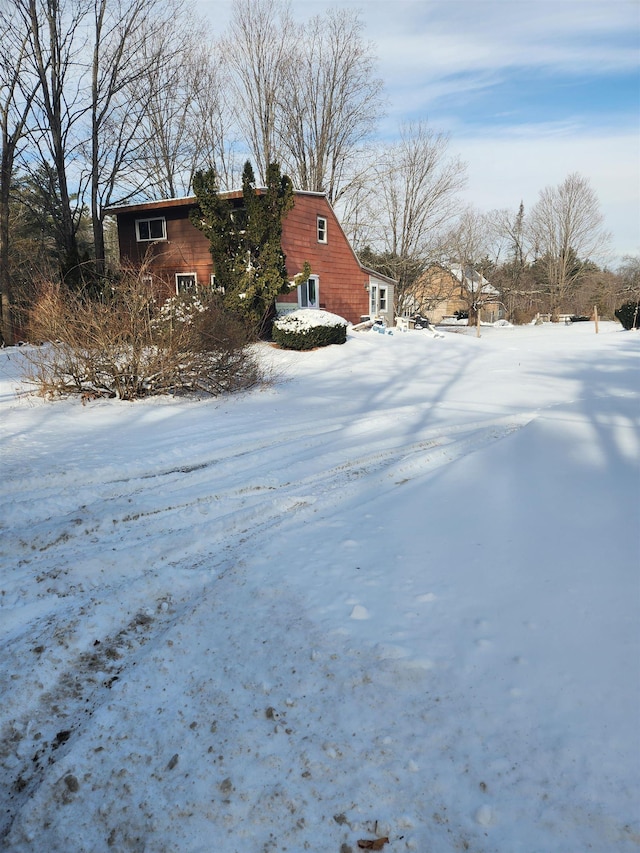 view of snowy yard