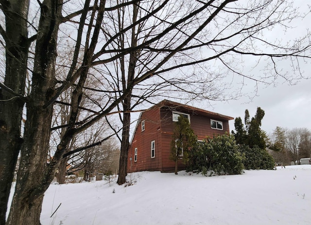 view of snowy exterior