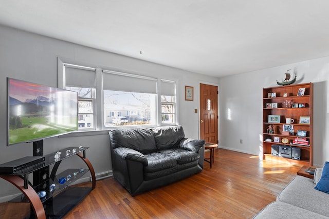 living room featuring hardwood / wood-style floors