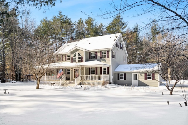 view of front of house featuring covered porch