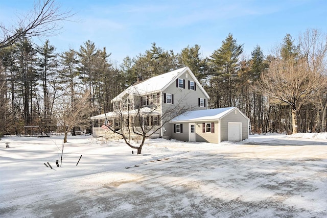 view of snow covered exterior