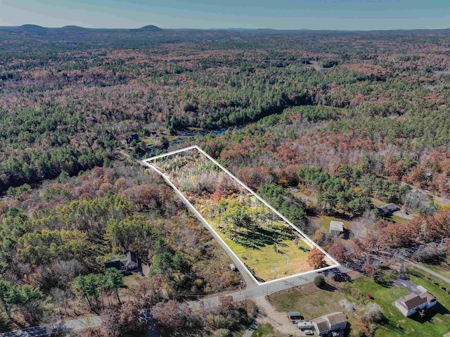 bird's eye view featuring a mountain view