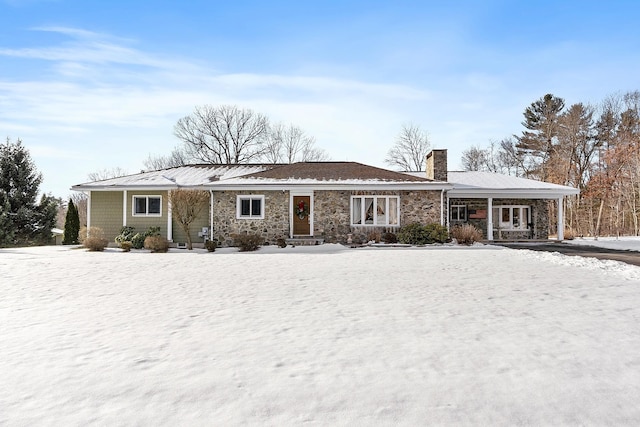 view of ranch-style home