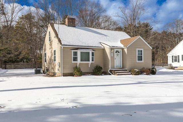 view of front of property with central AC