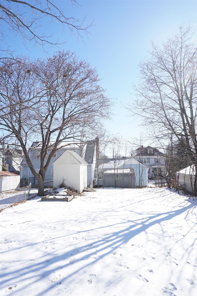 view of snowy yard