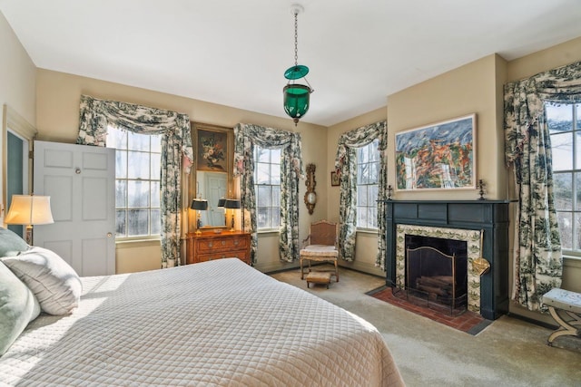 view of carpeted bedroom