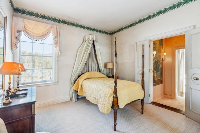 bedroom featuring carpet flooring