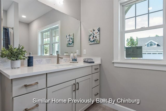 bathroom featuring vanity