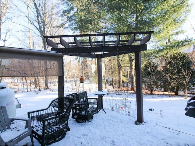 exterior space featuring a pergola