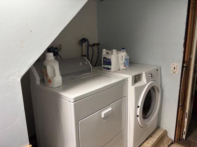 laundry area featuring washer and dryer