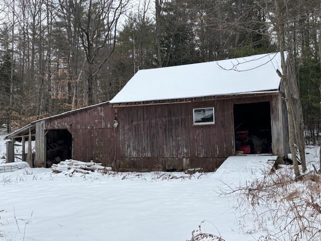 view of snow covered structure