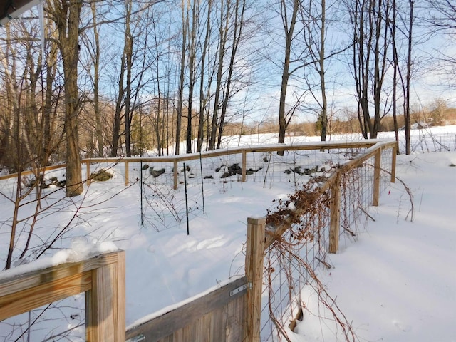 view of snowy yard