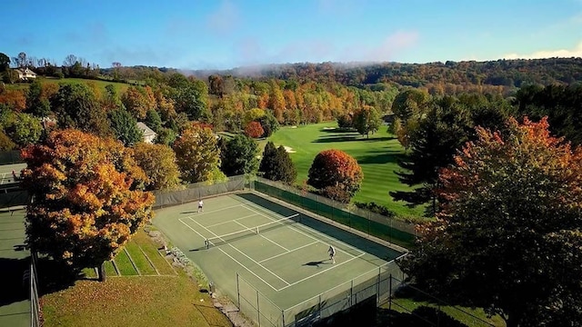 view of tennis court