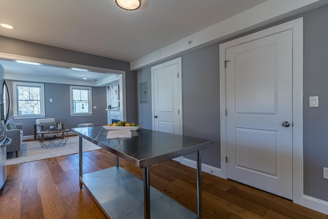 kitchen featuring wood-type flooring