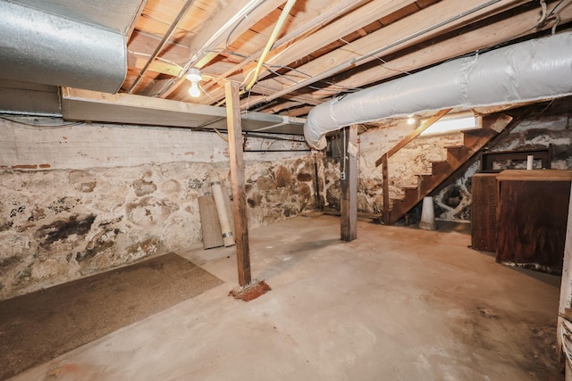 view of basement