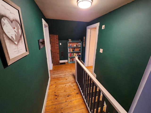 hall featuring light hardwood / wood-style flooring