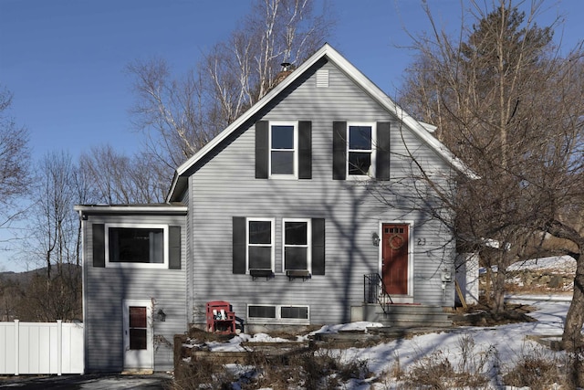 view of front of property