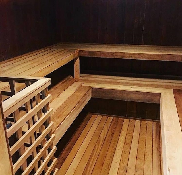 view of sauna