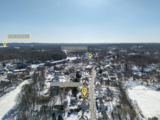 view of snowy aerial view