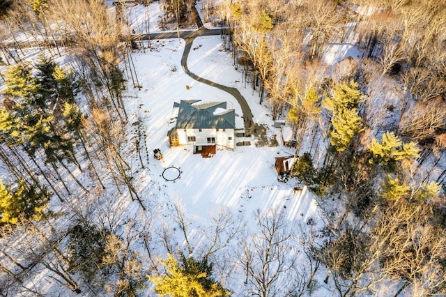 view of snowy aerial view