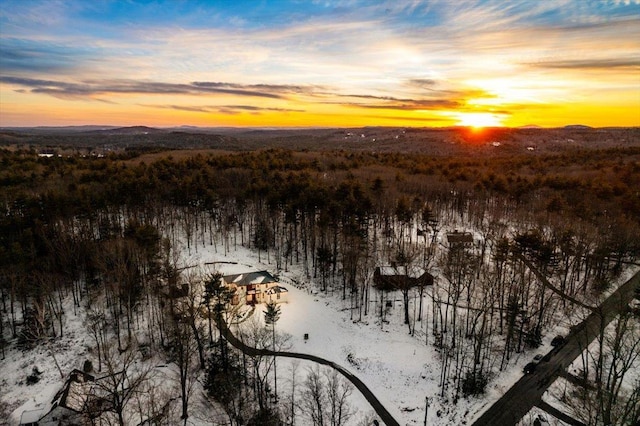 view of snowy aerial view