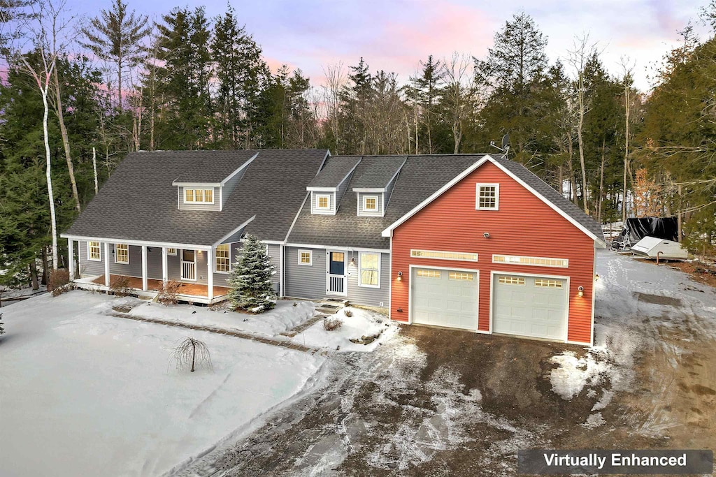 view of front of home featuring a garage