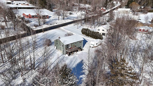 view of snowy aerial view