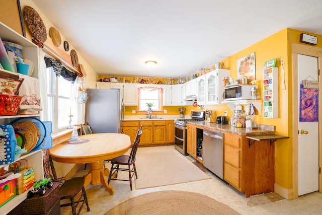 kitchen featuring appliances with stainless steel finishes and sink