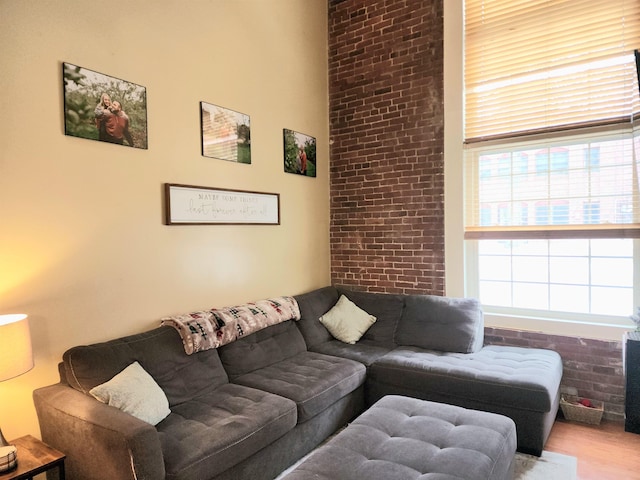 living room featuring hardwood / wood-style flooring