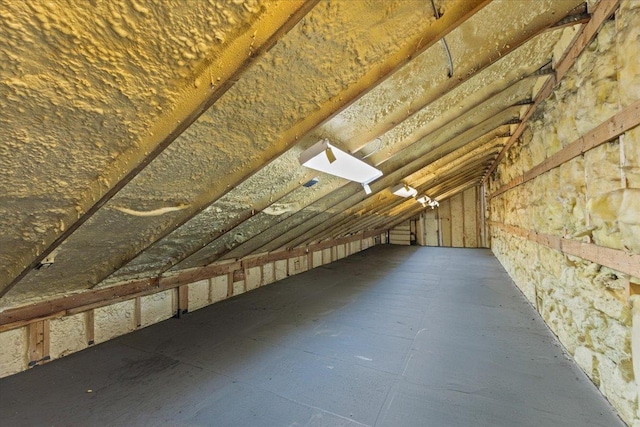 view of attic