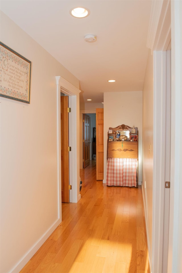 hall featuring hardwood / wood-style floors