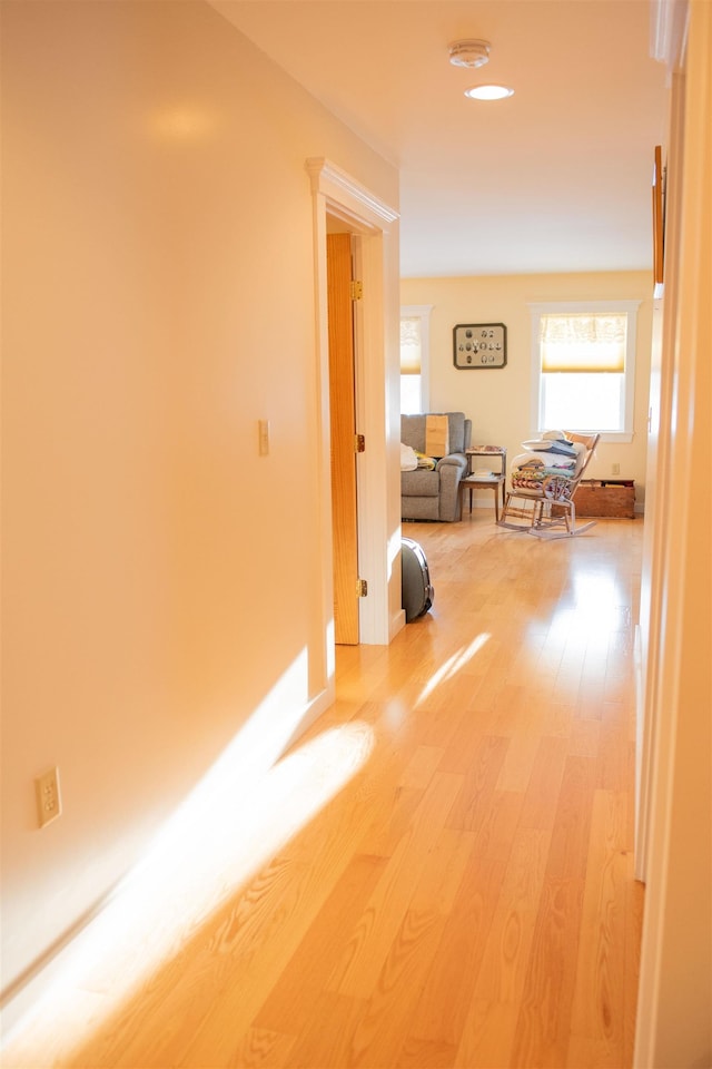 hall featuring hardwood / wood-style flooring