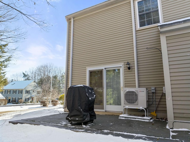 exterior space with ac unit