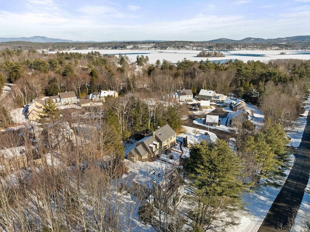 bird's eye view featuring a mountain view